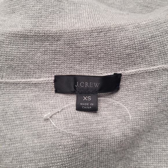 J. Crew Jacket XS Gray Eloise Open Front Sweater Blazer Wool Blend BA552 - Picture 6 of 9